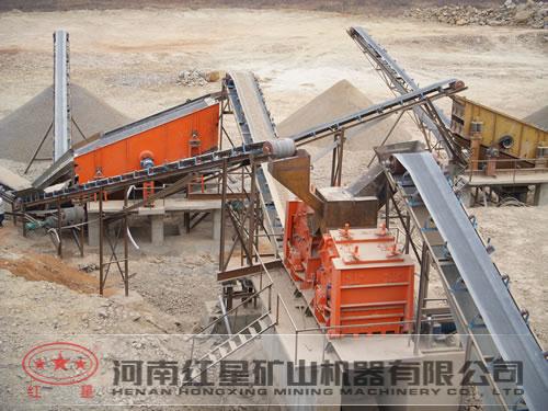 石子破碎生产线现场