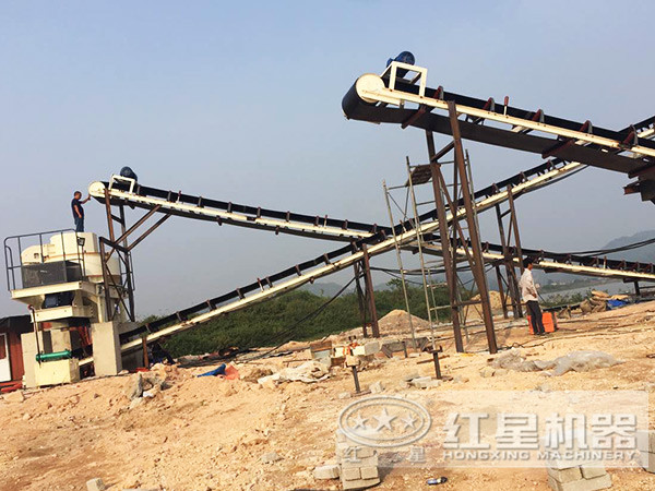 石粉加工机现场