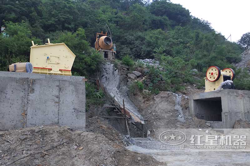 石料生产安装现场 石料生产安装现场