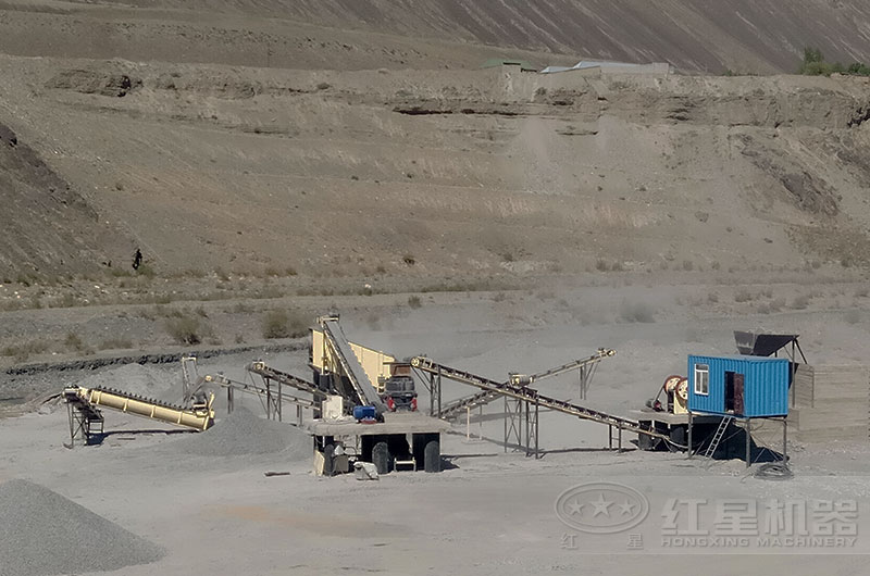 石头打成沙子机器现场